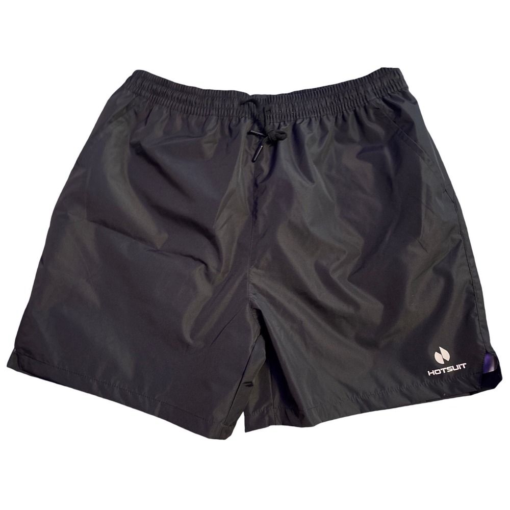 NEW HOTSUIT Men's Black Sauna Sweat Workout Shorts, Size Medium